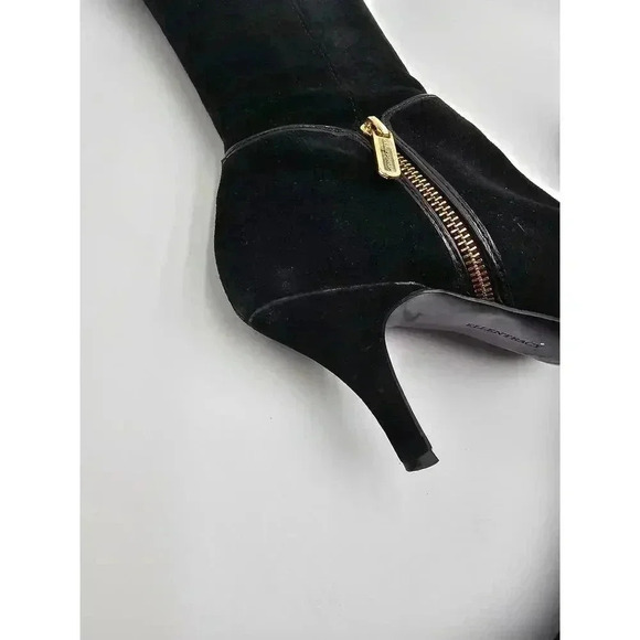 Ellen Tracy Women's Size 9.5 Black Zip Up Suede Heeled Boots - Picture 5 of 12